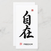 Cartes Pour Fêtes Annuelles Caractère "Liberté/Libre, Indépendant" (Devant / Derrière)