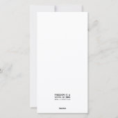 Cartes Pour Fêtes Annuelles Caractère "Liberté/Libre, Indépendant" (Dos)