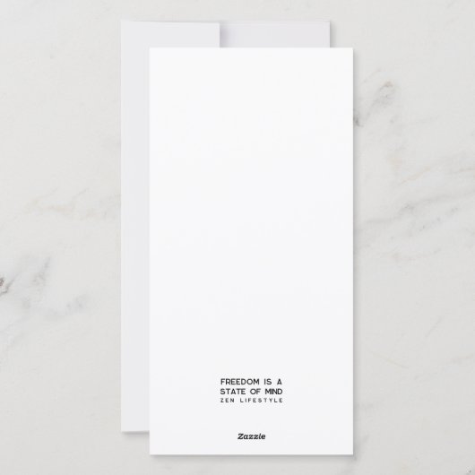 Cartes Pour Fêtes Annuelles Caractère "Liberté/Libre, Indépendant" (Dos)