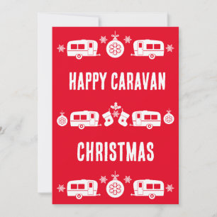 Cartes Pour Fêtes Annuelles Caravane Joyeux Noël Camping
