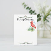 Cartes Pour Fêtes Annuelles Cardinal Christmas Card (Debout devant)