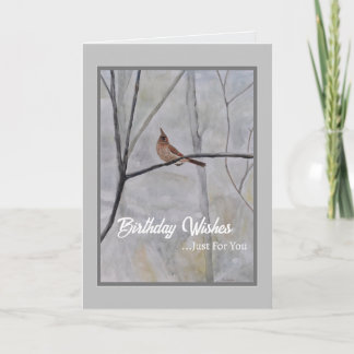 Cartes Pour Fêtes Annuelles Cardinal Country Winter Birthday Card