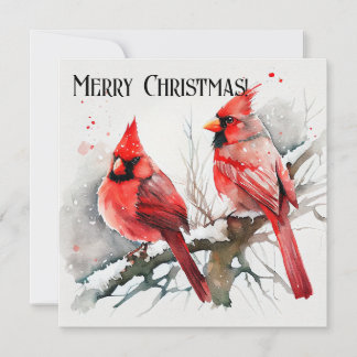 Cartes Pour Fêtes Annuelles Cardinal de Noël et photo de famille personnalisab