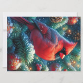 Cartes Pour Fêtes Annuelles Cardinal de Noël/hiver (Devant)