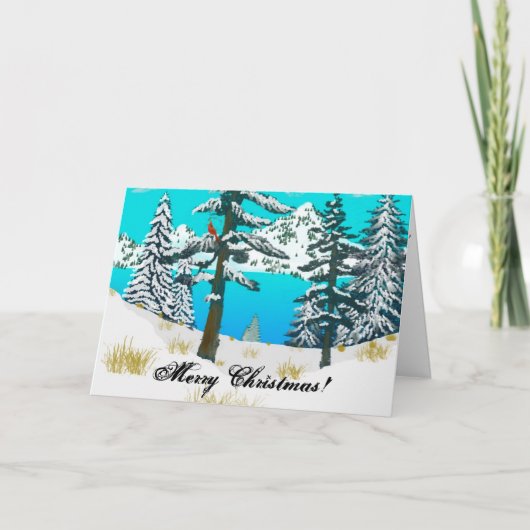 Cartes Pour Fêtes Annuelles Cardinal d'hiver (Devant)