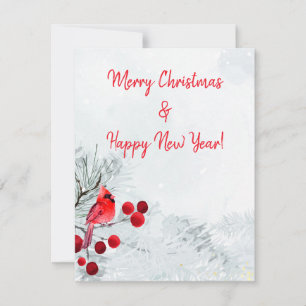 Cartes Pour Fêtes Annuelles Cardinal d'hiver Joyeux Noël