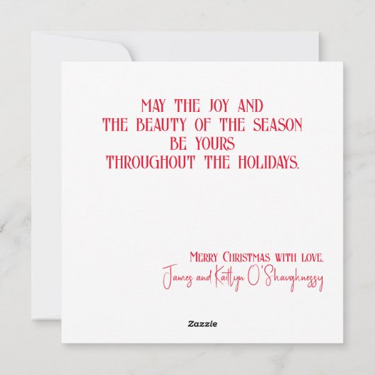 Cartes Pour Fêtes Annuelles Cardinal perché dans un arbre À feuillage persista (Dos)