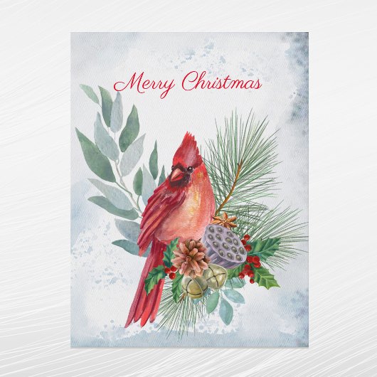 Cartes Pour Fêtes Annuelles Cardinal Red Pine Green Noël