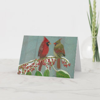 Cartes Pour Fêtes Annuelles Cardinals by Autistic Artist Marcy Deutsch