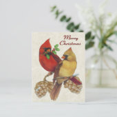 Cartes Pour Fêtes Annuelles Cardinaux d'hiver (Debout devant)