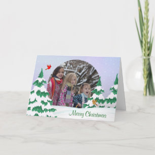 Cartes Pour Fêtes Annuelles Cardinaux d'hiver Salutations de Noël Photo