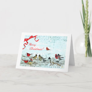 Cartes Pour Fêtes Annuelles Cardinaux Rouges, Symbole de Noël