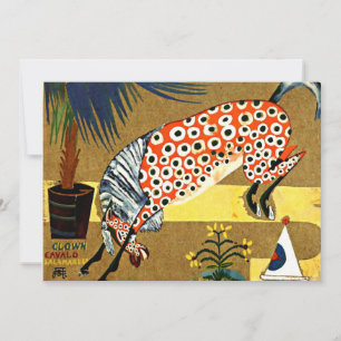 Cartes Pour Fêtes Annuelles Cardoso - Cheval Clown Salamandra
