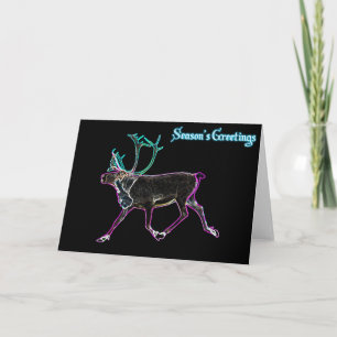 Cartes Pour Fêtes Annuelles Caribou électrique