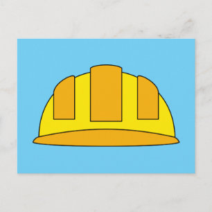 Cartes Pour Fêtes Annuelles Caricature de Casquette dur jaune