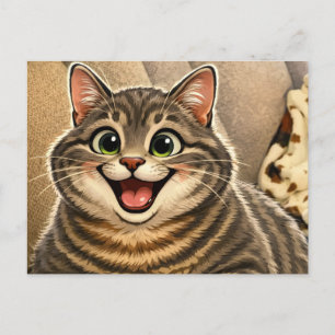 Cartes Pour Fêtes Annuelles Caricature de chat