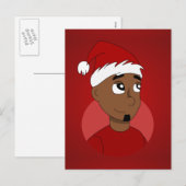 Cartes Pour Fêtes Annuelles Caricature de Noël (Devant / Derrière)
