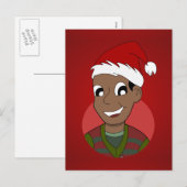 Cartes Pour Fêtes Annuelles Caricature de Noël (Devant / Derrière)