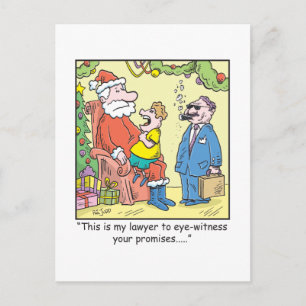 Cartes Pour Fêtes Annuelles Caricature de Noël Père Noël Promesses