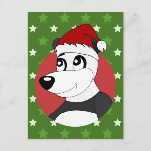 Cartes Pour Fêtes Annuelles Caricature de panda de Noël