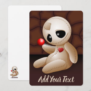 Cartes Pour Fêtes Annuelles Caricature de poupée vaudou en amour