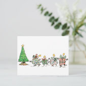 Cartes Pour Fêtes Annuelles Caricature mignonne Danser Présentations de Noël e (Debout devant)