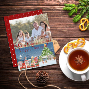 Cartes Pour Fêtes Annuelles Caricature mignonne sity noël photo Holiday Postca