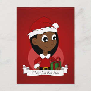 Cartes Pour Fêtes Annuelles Caricature pour fille de Noël