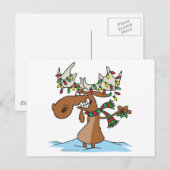 Cartes Pour Fêtes Annuelles caricature ridicule de noël (Devant / Derrière)