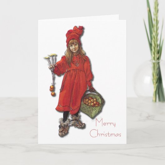 Cartes Pour Fêtes Annuelles Carl Larsson Brita comme Iduna dit le Joyeux Noël (Devant)