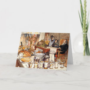 Cartes Pour Fêtes Annuelles Carl Larsson : Détail de la veille de Noël, art de