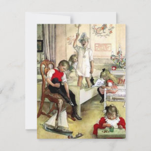 Cartes Pour Fêtes Annuelles Carl Larsson Noël matin