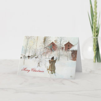 Cartes Pour Fêtes Annuelles Carl Larsson Scandinave Winter Accueil Noël