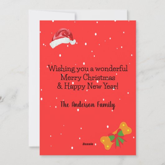 Cartes Pour Fêtes Annuelles Carlin Chien Noël (Dos)