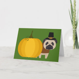 Cartes Pour Fêtes Annuelles Carlin de thanksgiving de pèlerin