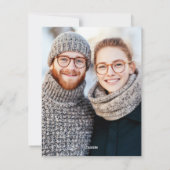 Cartes Pour Fêtes Annuelles Carlin mignon à Santa hat Joyeux Noël photo (Dos)