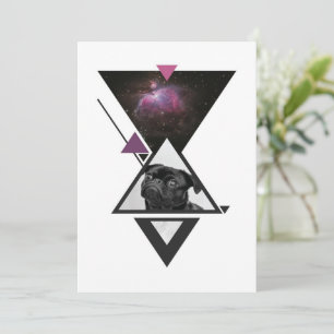 Cartes Pour Fêtes Annuelles Carlin spatial Black Carlin Chien Idée Cadeau Po