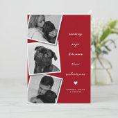 Cartes Pour Fêtes Annuelles Carlins et baisers Collage de photos Valentines (Debout devant)