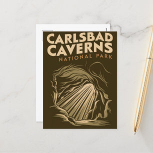Cartes Pour Fêtes Annuelles Carlsbad Caverns National Park Minimal Travel Art