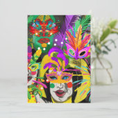 Cartes Pour Fêtes Annuelles Carnaval du Brésil (Debout devant)