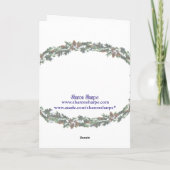 Cartes Pour Fêtes Annuelles CAROLERS, LAMPE et GUIRLANDE par SHARON SHARPE (Dos)