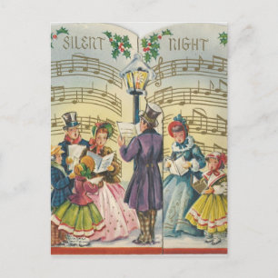 Cartes Pour Fêtes Annuelles Caroleur de Noël Vintage