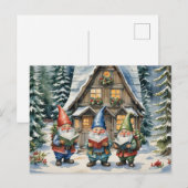 Cartes Pour Fêtes Annuelles Caroleurs de Noël (Devant / Derrière)