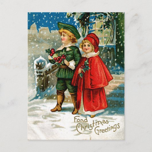 Cartes Pour Fêtes Annuelles Caroleurs de Noël (Devant)
