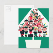 Cartes Pour Fêtes Annuelles Caroleurs de Noël (Devant / Derrière)