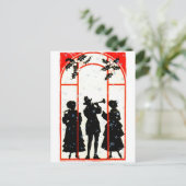 Cartes Pour Fêtes Annuelles Caroleurs de Noël Silhouette 1920 (Debout devant)