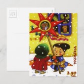 Cartes Pour Fêtes Annuelles Caroleurs ukrainiens de Noël (Devant / Derrière)