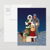 Cartes Pour Fêtes Annuelles Carols de Christmas (Devant / Derrière)