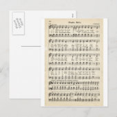 Cartes Pour Fêtes Annuelles Carols de Noël : Jingle Bells (Devant / Derrière)