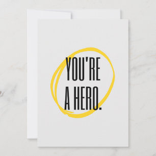 Cartes Pour Fêtes Annuelles Cartão Vous êtes un héros.